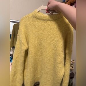OAK + FORT Yellow Cowl Neck Sweater